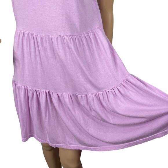 MONROW Pastel Purple Babydoll Tiered Flutter Sleeve Dress SZ XS - Picture 6 of 12